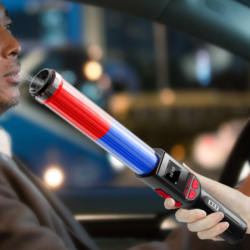 Red And Blue Baton Blood Alcohol Breathalyzer Analyzer For Commerical