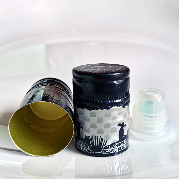 Round Anti Counterfeit Whisky Bottle Caps Wine Alcohol Bottle Tops 45mm Length