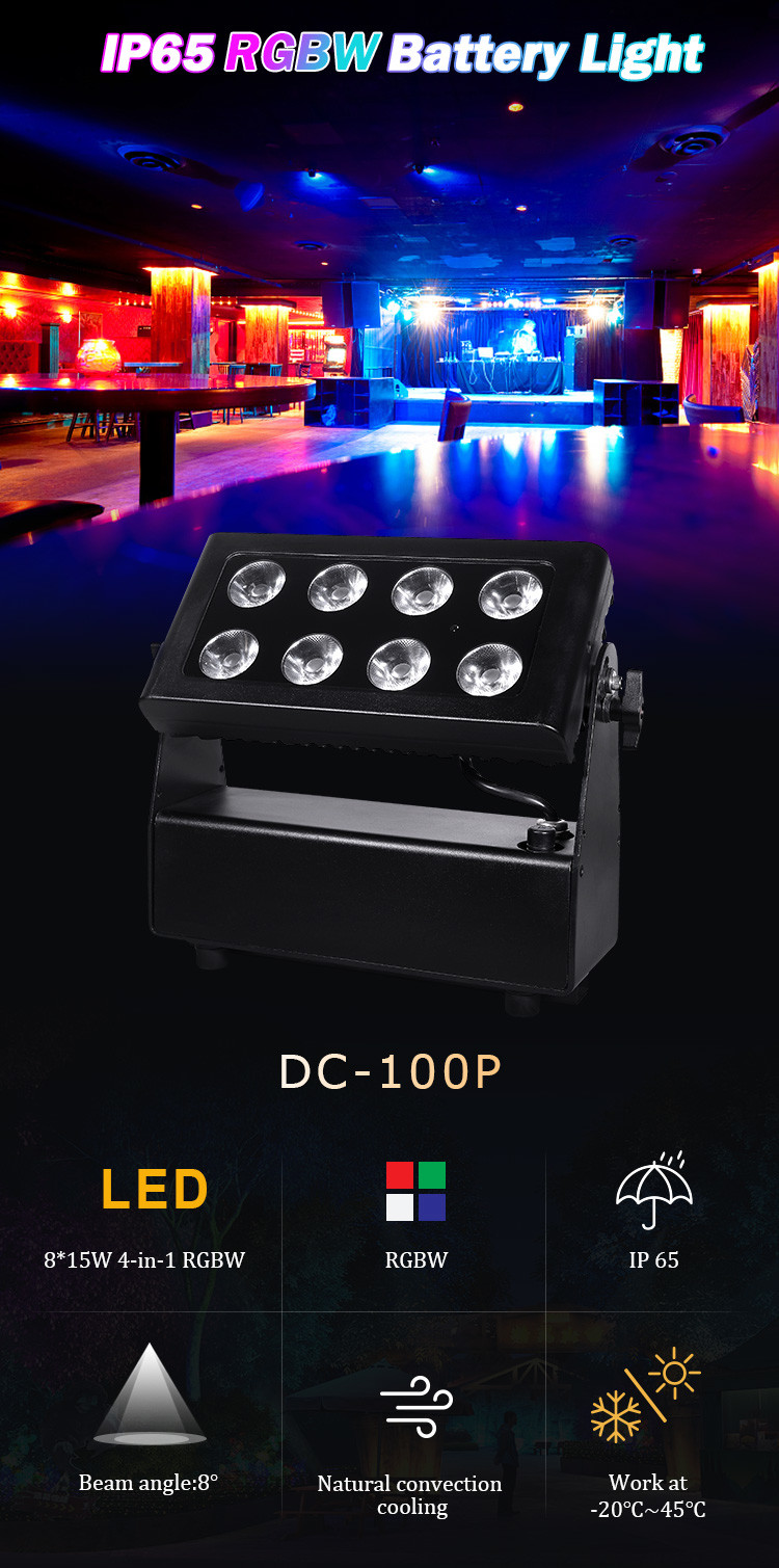 Event 566lm 100V Battery Powered LED Stage Lights Rechargeable Uplighter