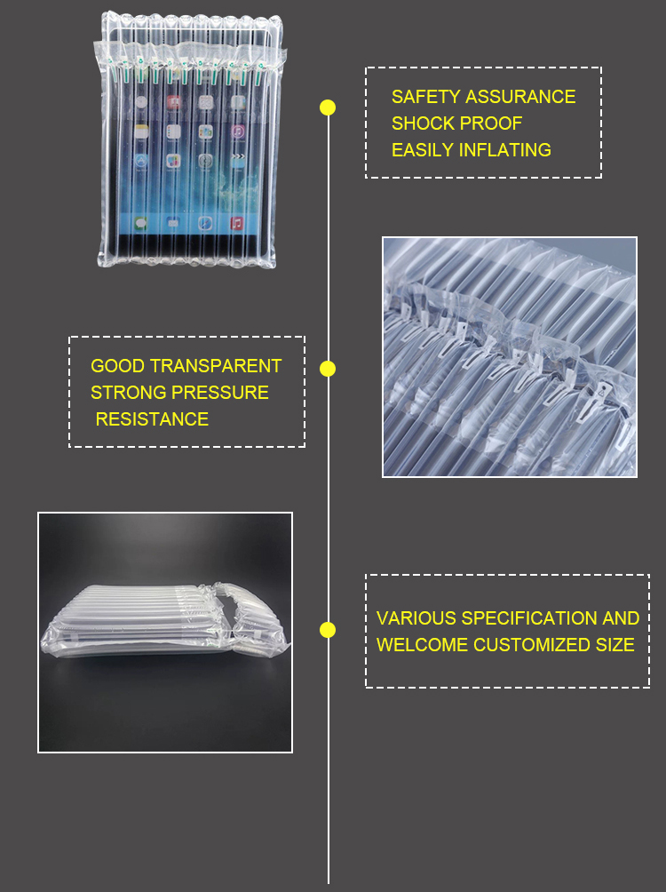 Air Column Bag Protective Package Inflatable Wrap Pack Bubble Bag For Laptop Cushion Packaging Material Air Bag For Packing