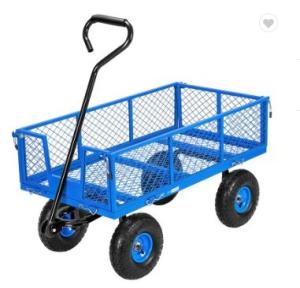 China 17KG Capacity Heavy Duty Mesh Metal Garden Trolley For Outdoor wholesale