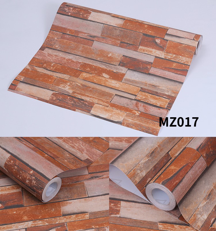 3D Slate Stone Brick Effect Wallpaper PVC 3D Brick Wallpaper For Walls
