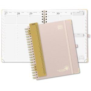 China Leatherette Custom Hardcover Planner Jul. 2023 Jun. 2023 Light Pink wholesale