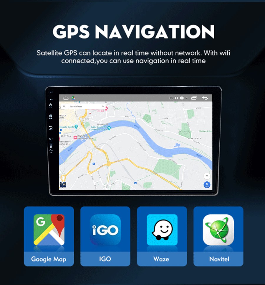 9'' OLED Screen CarPlay Stereo for VW Nissan Toyota Universal 2 Din Multimedia Player