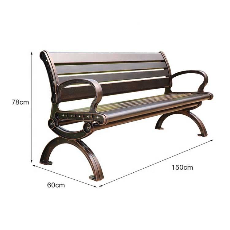 Antique Cast Aluminium Bench Seat Oem Aluminium Outdoor Bench Seat
