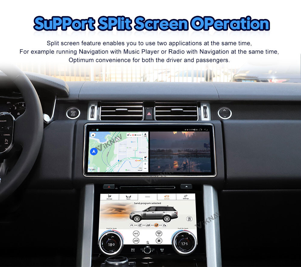 Viknav Car Radio For Range Rover Vogue L405 (2013-2020) 12.3 inch With AC Touching Screen Multimedia Player Navigation