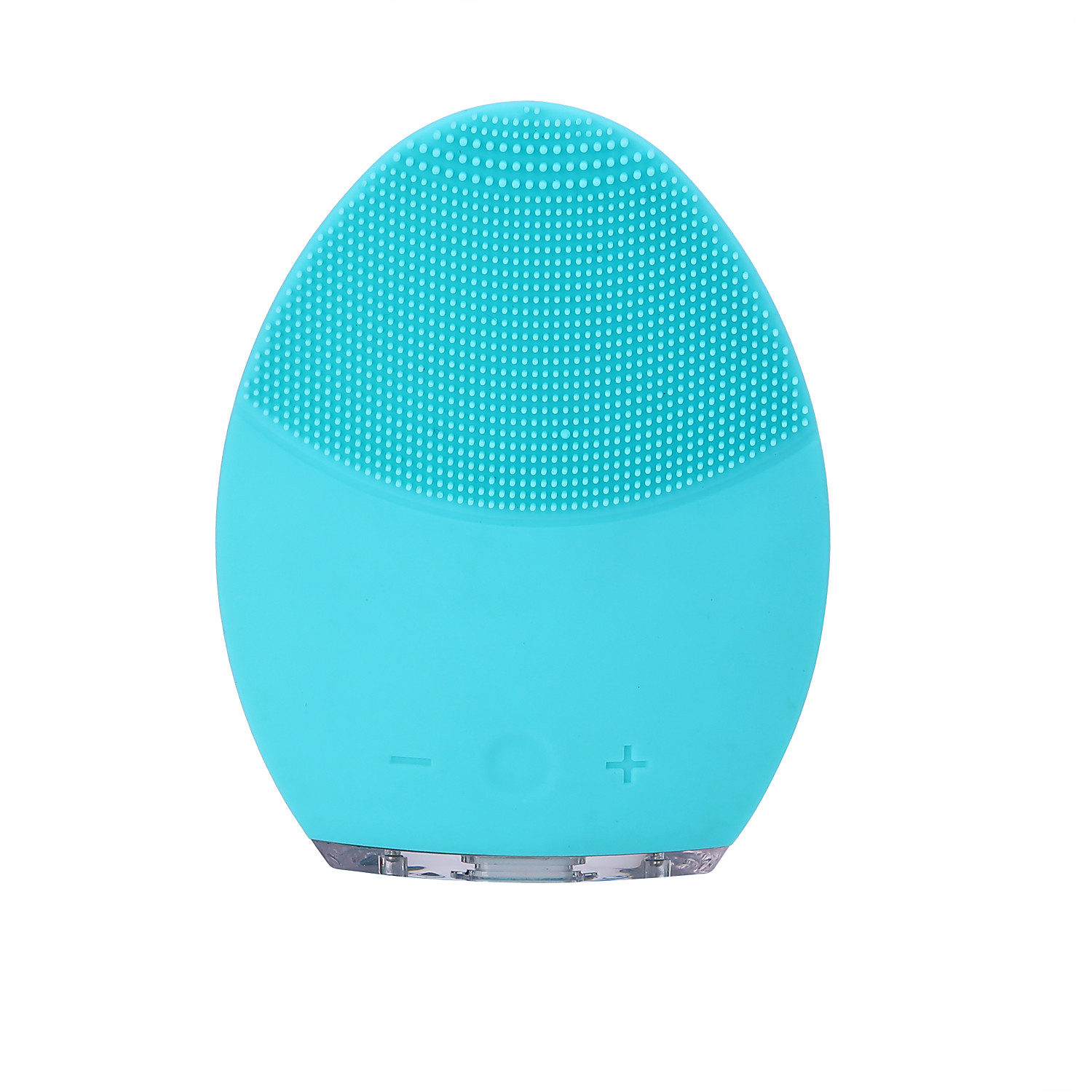 Electric Sonic Silicone Facial Cleansing Brush Waterproof Blue Color Custom