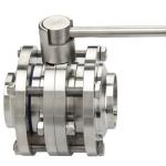 Heavy-Duty Manual Sanitary 304 316L Stainless Steel 3 Piece Flange Clamp