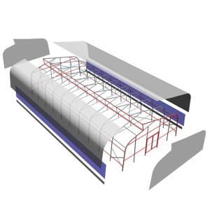 China 275gsm Zinc Coated Steel Pipe Greenhouse With Agricultural Plastic Film wholesale