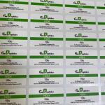 ISO Hologram Glass Vial Labels , 20x42mm Steroid Bottle Labels