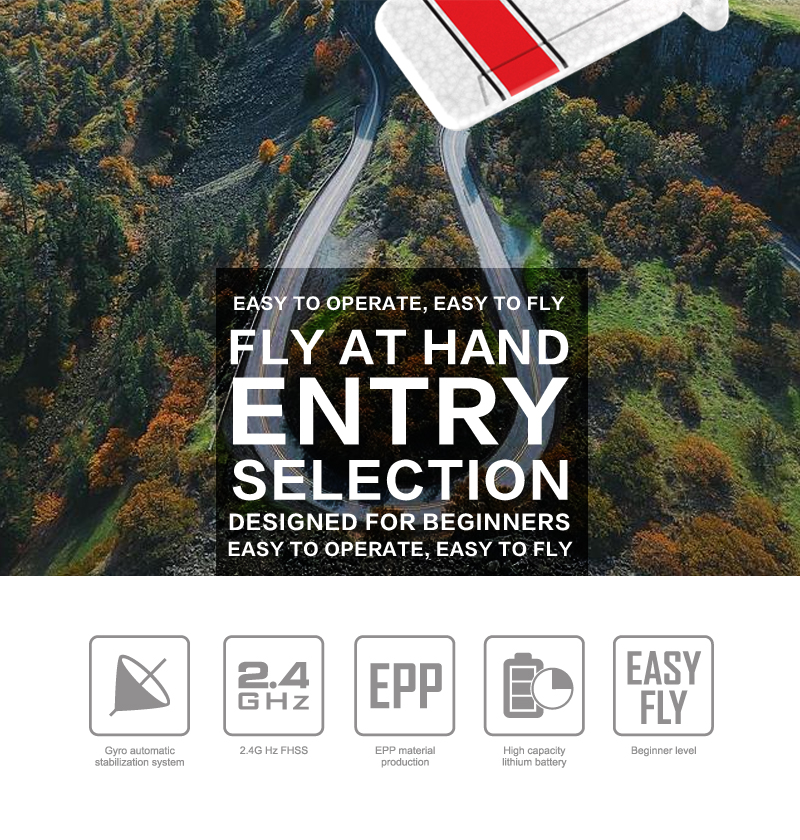 2.4G EPP Remote Control RC Airplane RTF RC Airplane Fixed Wing Built In Gyro Kit