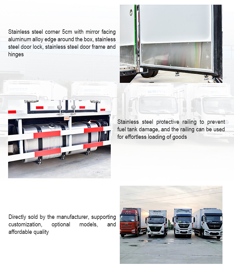 4x2 Refrigerated Cooling Refrigerator Van with Maximum Torque Nm 500-1000Nm and Dimensions L x W x H mm 5995*2450*23265