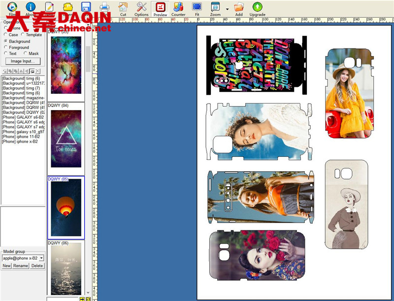 Make Customized Picture Stickers Daqin Cutting Machine For Phone Or Laptop