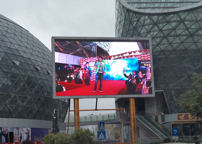 Double Column 12mm LED Wall Display Screen 7500nits Outside Advertising Boards