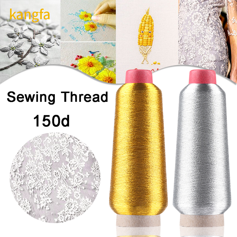3300y/cone MS 150d Lurex Metallic Sewing Thread for Crochet Fine ST 100% Polyester Cone