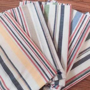 China Breathable 140gsm Yarn Dyed Stripe Knit Fabric Woven Cotton Shirt Fabric wholesale