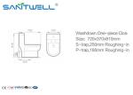 Bathroom Washdown Toilet 720*370*810mm Size PP Soft close Seat cover