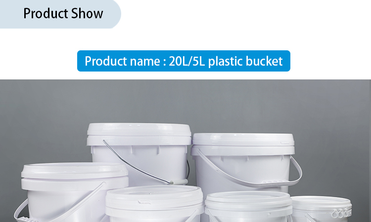 CMYK White 5 Gallon 20 Litre Paint Bucket With Lid Plain Lacquered