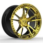2 Piece 20x10 Inch Bmw M6 Golden Pcd 139.7mm Polishing Forged Wheels