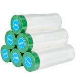 Transparent PE Pre Taped Masking Film Plastic Protection Painting For Furniture