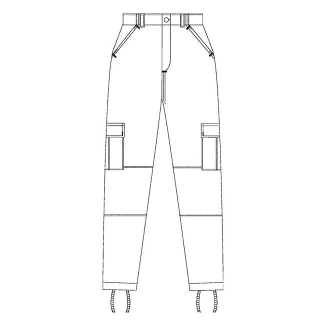 Khaki Fabric ACU Tactical Pants Polyester Cotton Rip Stop Fade Resistant