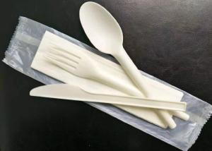 China Compostable Wrapper Knife Fork Spoon Napkin CPLA Cutlery wholesale