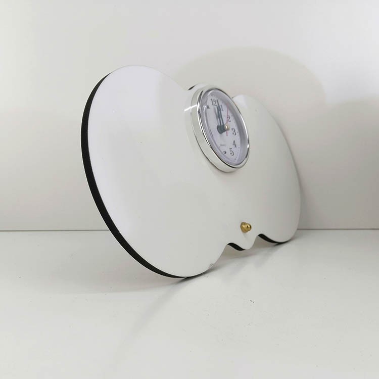 Glossy White 134g Wooden Digital Table Clock