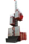 Double Cage Red Construction Material Hoists Box