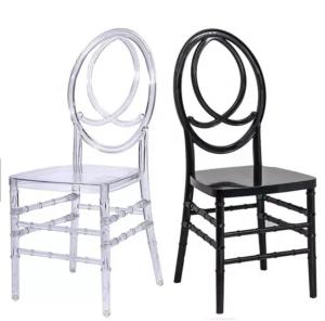 China OEM Acrylic Resin Phoenix Chair Modern White Resin Chiavari Chairs wholesale