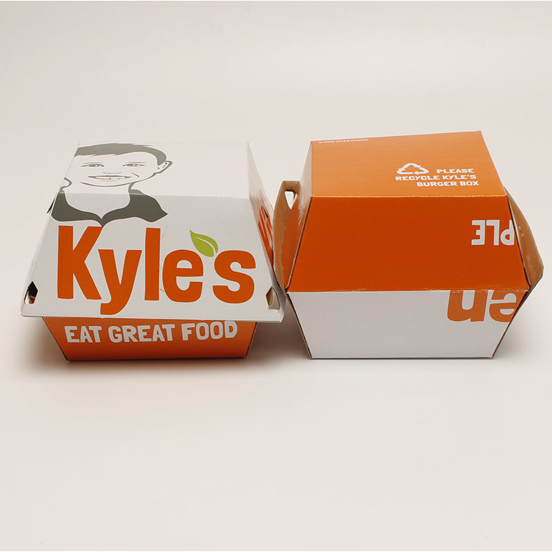 Recyclable Fried Chicken Packaging Boxes Burger Paper Take Out Containers