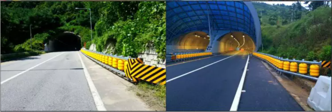 Custom Color Metal 2 Bending Stainless Steel Highway Roller Barrier for Traffic Safety