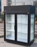 Fresh flowers display refrigerated preservation three-sided glass display case
