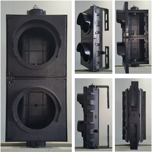 Flip Door Integrated Housing 2-Aspect Body 100MM Body Road Traffic Light Part