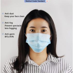 China 17.5 * 9.5 Cm 3 Layers Health Germ Protection Disposable Surgical Masks wholesale