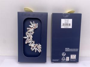 China Wedding Silver Fashion Jewellery Earrings Rhinestone Diamond Geometric wholesale