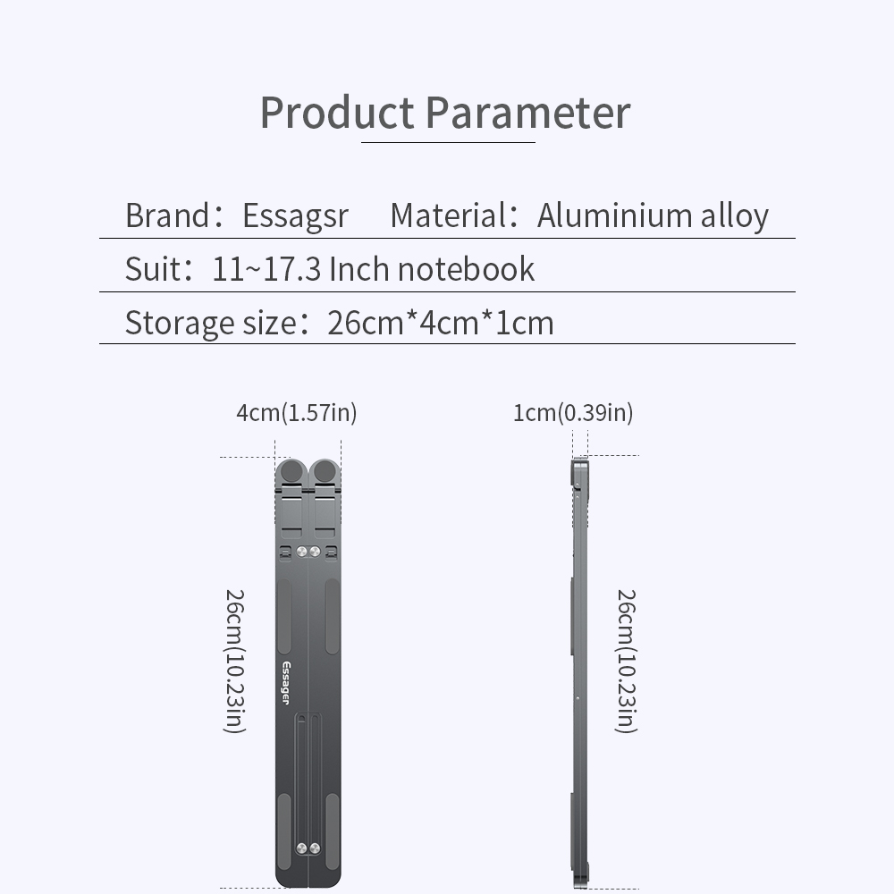 Adjustable Aluminum Laptop Stand Foldable Waterproof At Office Home Trip