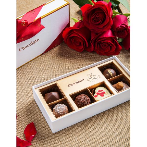 Rectangular Red Rigid Cardboard Gifts Bar Sweets Bonbon Packaging Tray for Candy Box