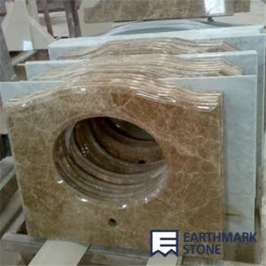China Light Emperador Brown Marble Bathroom Vanity Top wholesale