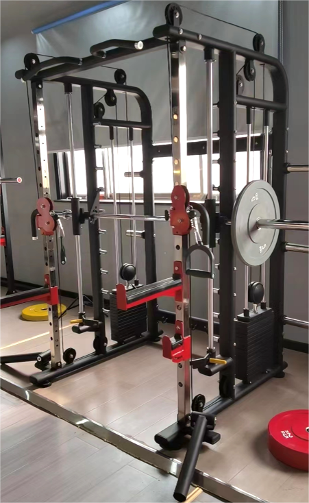 Mutli Functional Station Home Gym Equipment Chest Leg Curl Press Smith Machine with Squat Power Rack