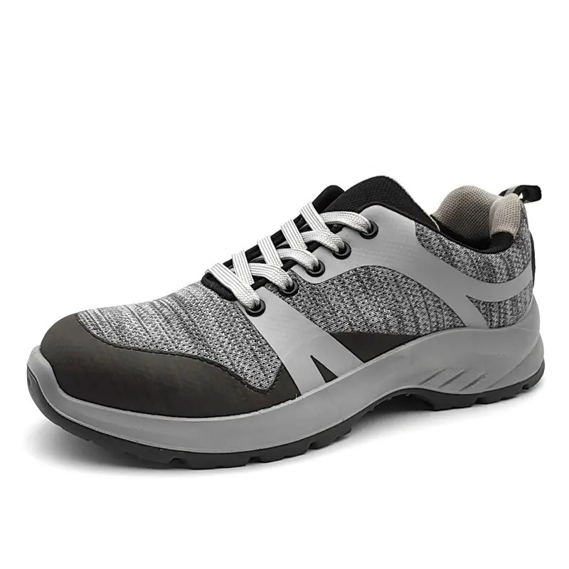 Breathable Sports Fashion Steel Toe Shoes Anti Impact Fly Knit Shoes Fly Knitting