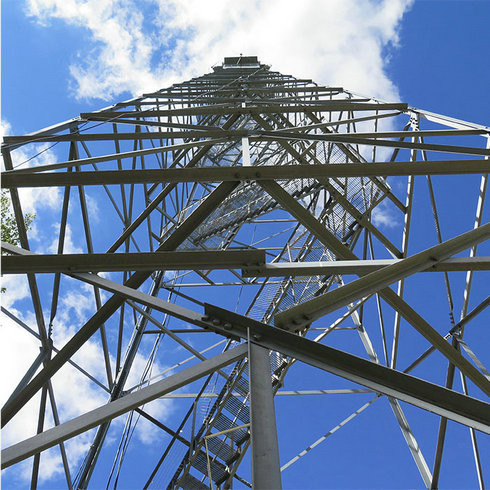 Communication Wifi Radio 15m Guyed Lattice Tower