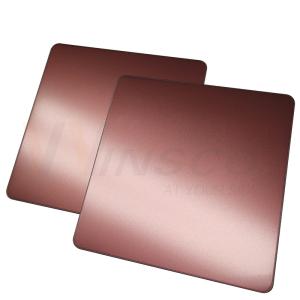 China 1250mm Decorative Stainless Steel Sheet Bead Blasted Finished Rose Gold Grade 201 304 316 wholesale
