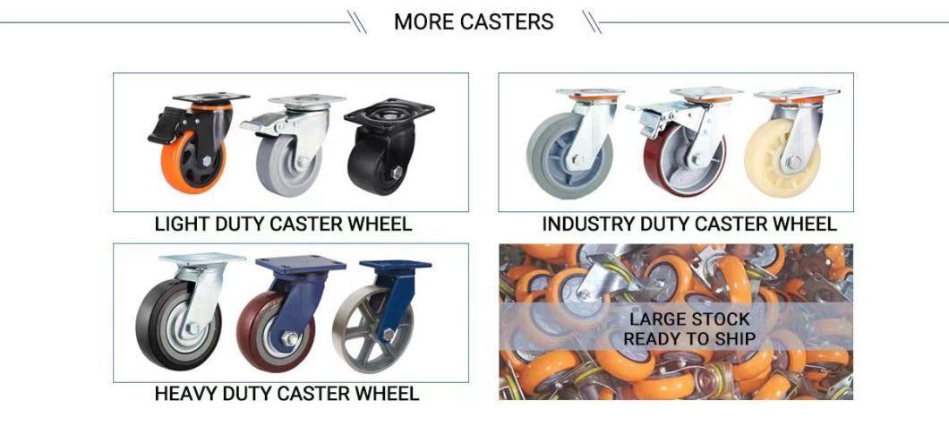 Trolley Furniture TPR Soft Grey Rubber Plate Swivel Caster Wheel