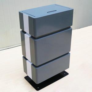 China Gray Square SGS Certificate 850mm Steel Outdoor Trash Can wholesale