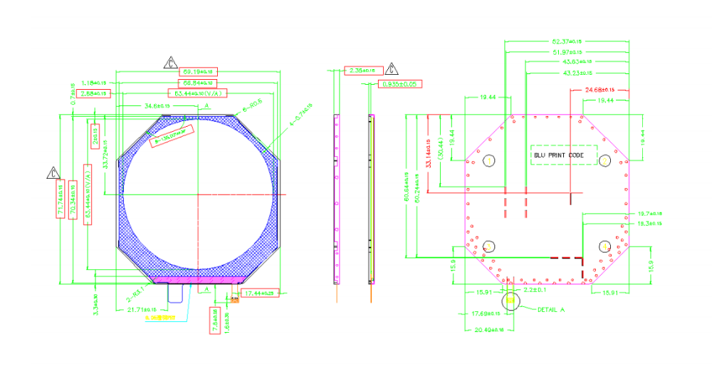 2.5 Inch 480x480 Small LCD Display Module Ips Tft Lcd Display