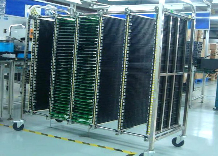 SMT PCB Storage Cart With Chemical Solvent Resistant Anti Static Board