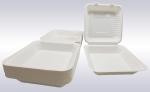 9 Inch 1500ml Biodegradable Bagasse Tableware Clamshell Containers Sustainable