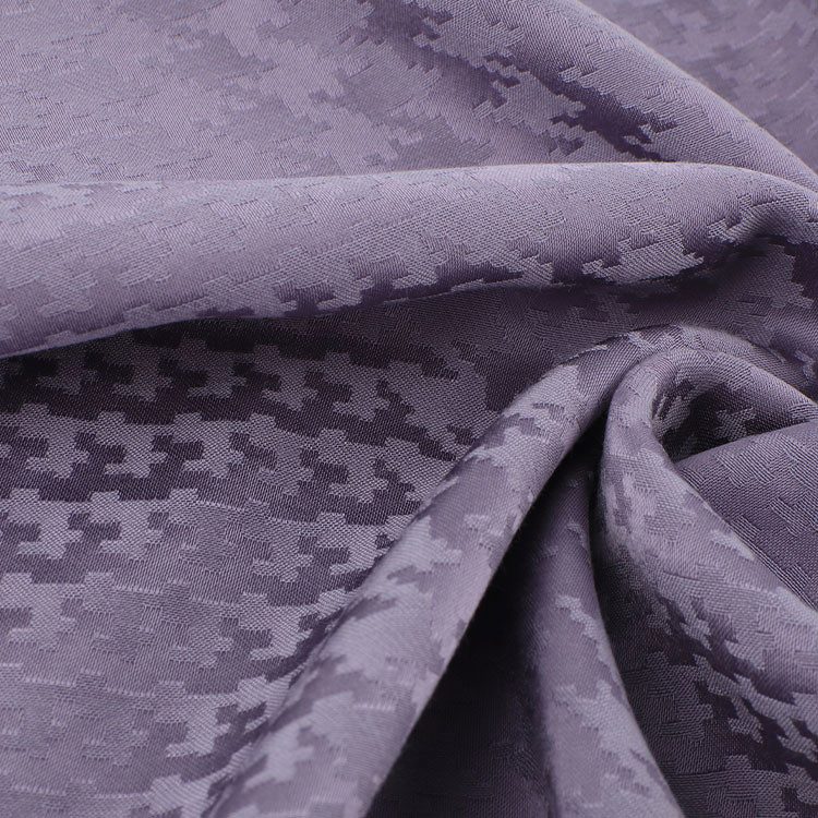 Soft Smooth Houndstooth Jacquard Fabric Viscose Rayon Fabric