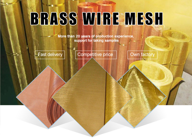 EMF Protection Rf Shielding Brass Wire Mesh Radiation Shielding Fabric