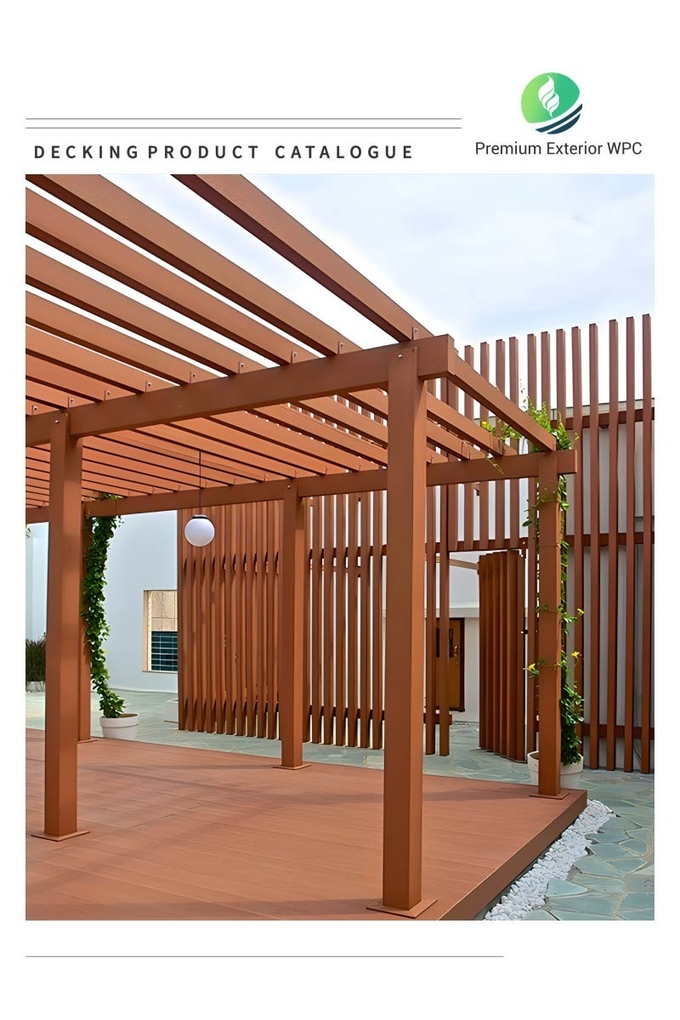 Custom WPC Pergola Waterproof Modern Wood Pergola Low Maintenance